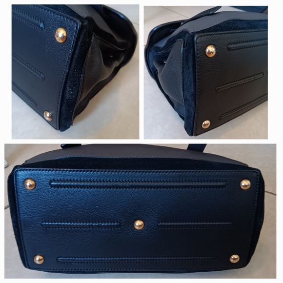 Yves Saint Laurent EUC ✨️ Black Leather Pony Hair Muse Two ways Bag - Picture 17 of 17